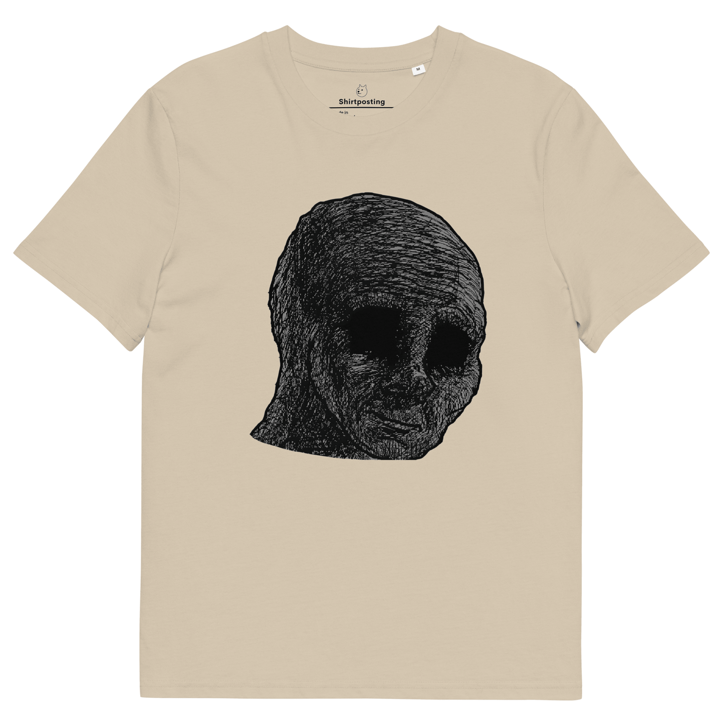 Cursed Wojak Premium Organic T-Shirt Meme - Desert Dust | Shirtposting
