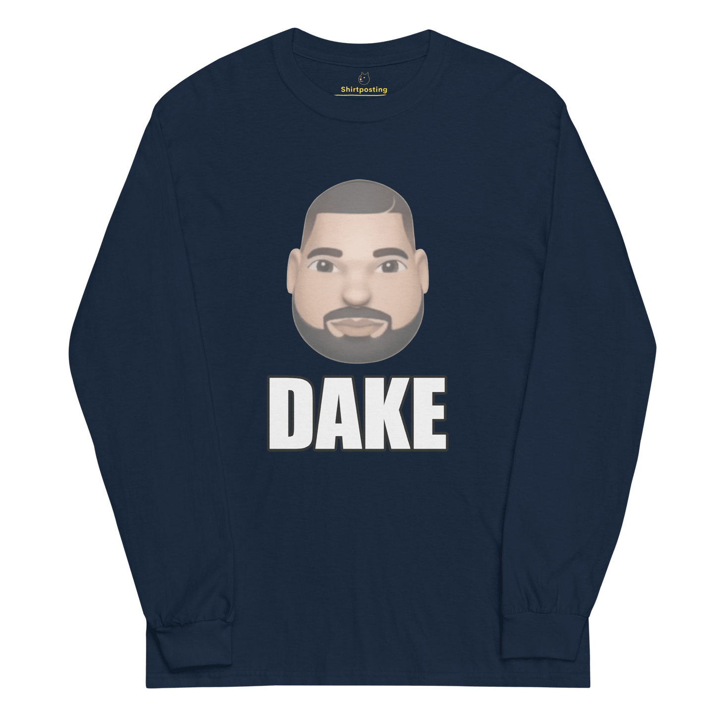Dake Long Sleeve T-Shirt Meme - Navy | Shirtposting