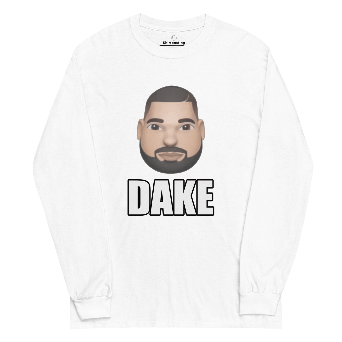 Dake Long Sleeve T-Shirt Meme - White | Shirtposting