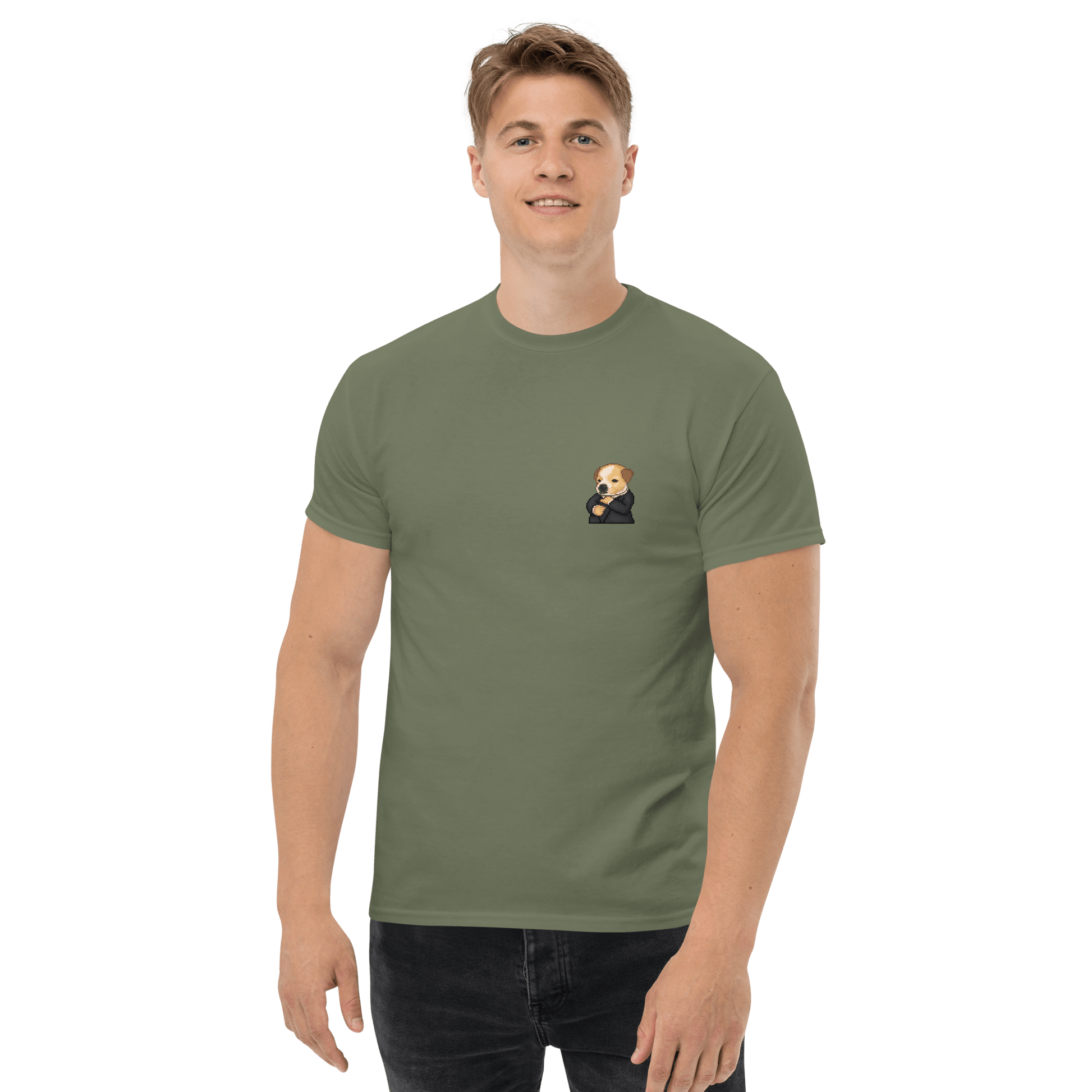 Dog Classic T-Shirt Meme - Military Green | Shirtposting