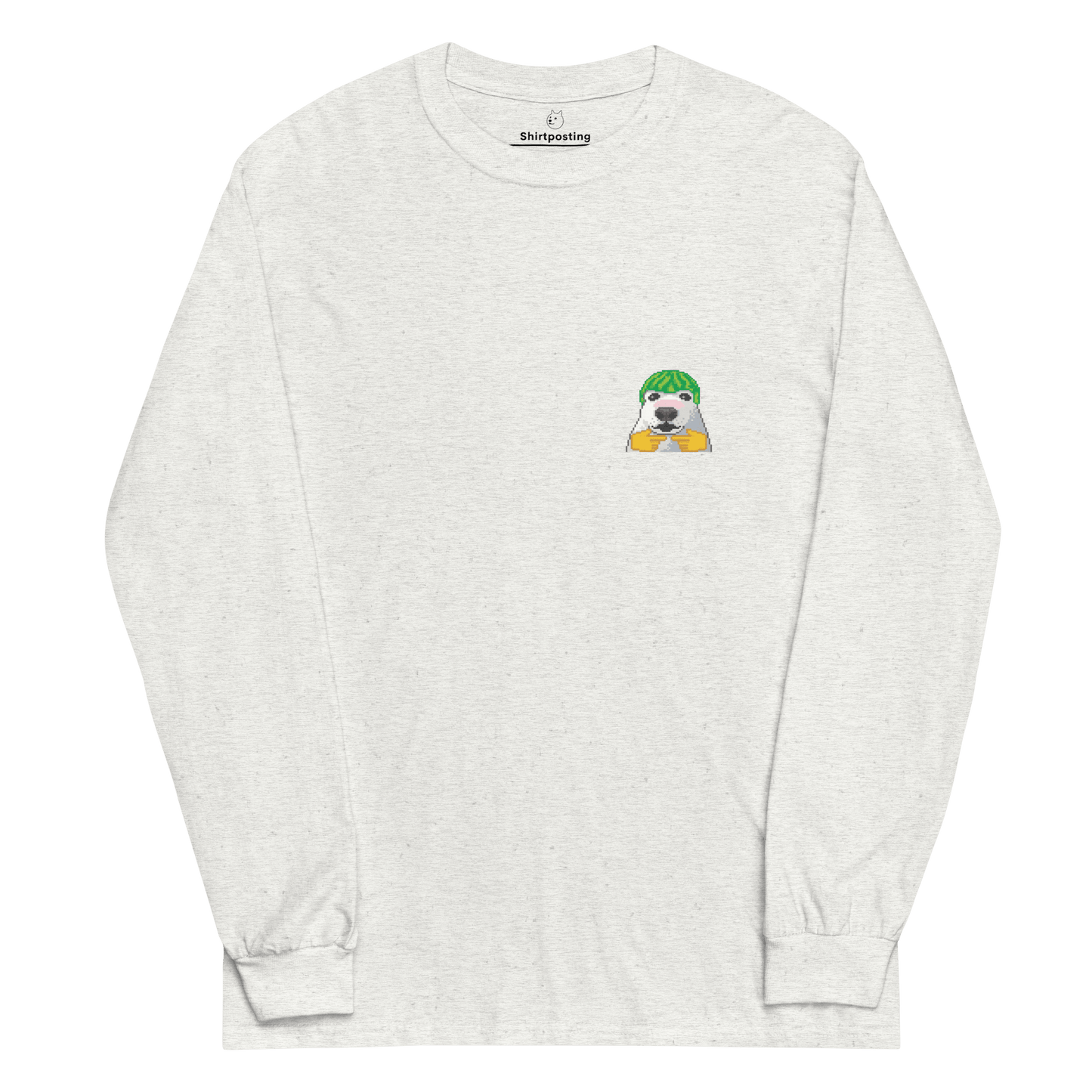 Dog Long Sleeve T-Shirt Meme - Ash | Shirtposting