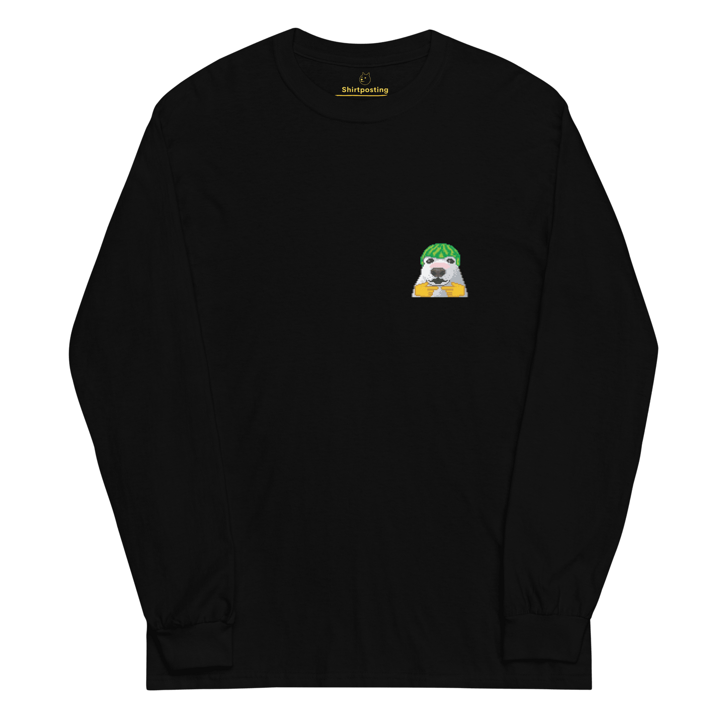 Dog Long Sleeve T-Shirt Meme - Black | Shirtposting