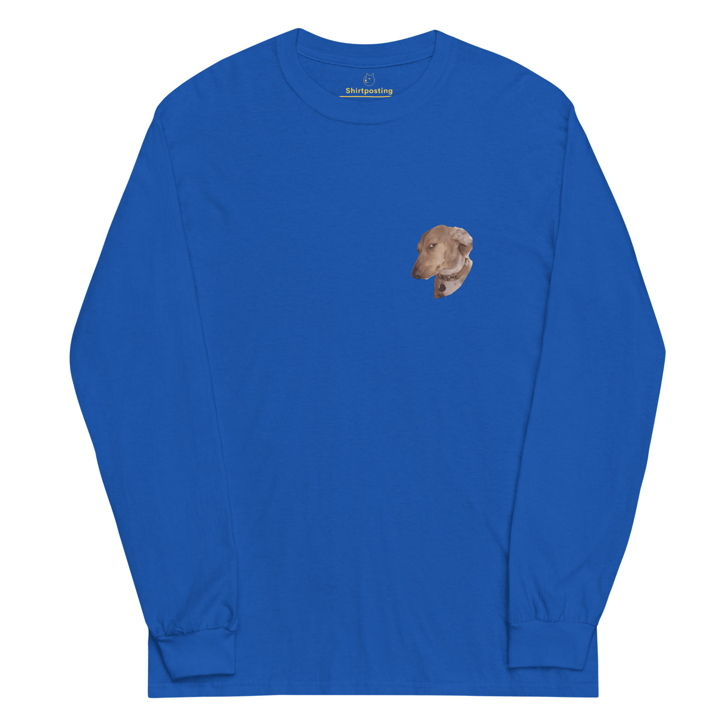 Dog Long Sleeve T-Shirt Meme - Royal | Shirtposting