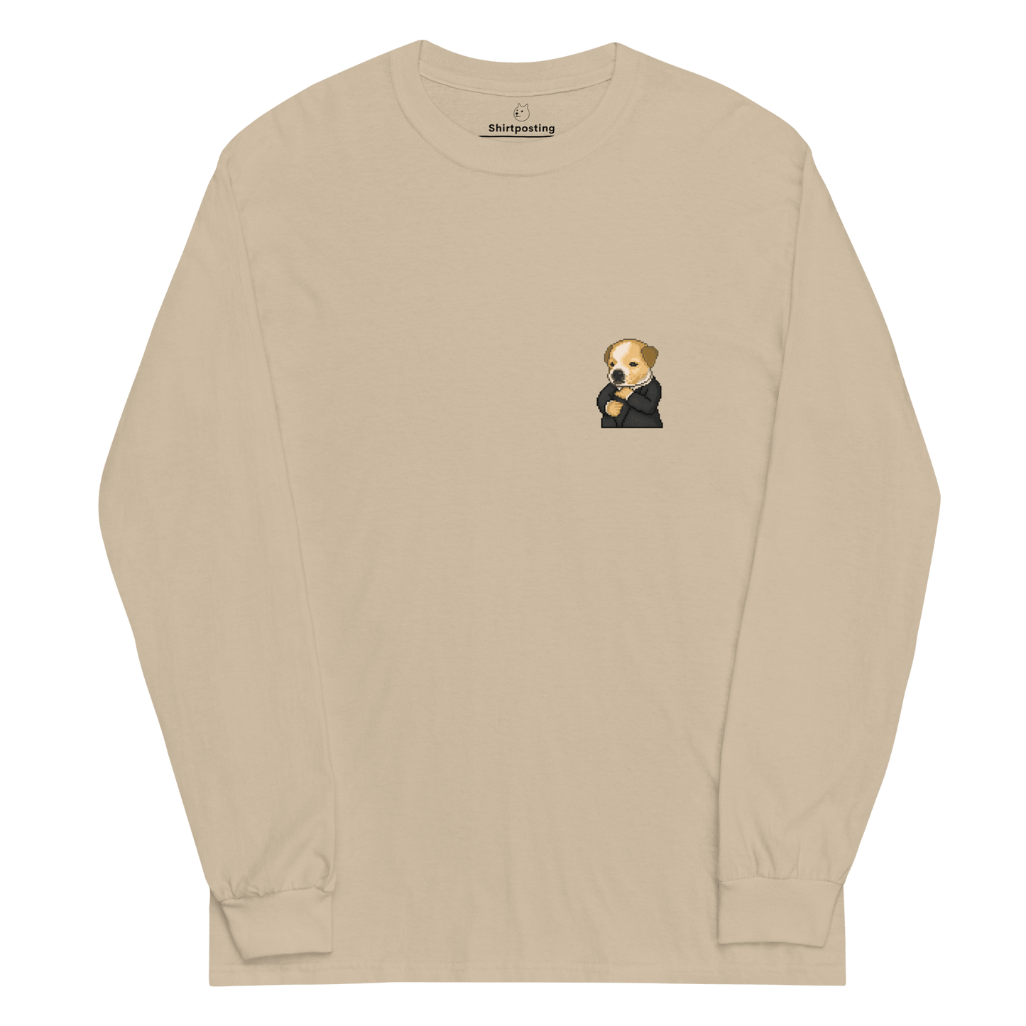 Dog Long Sleeve T-Shirt Meme - Sand | Shirtposting