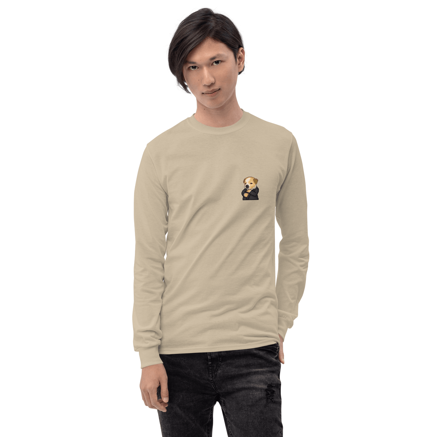 Dog Long Sleeve T-Shirt Meme - Sport Grey | Shirtposting