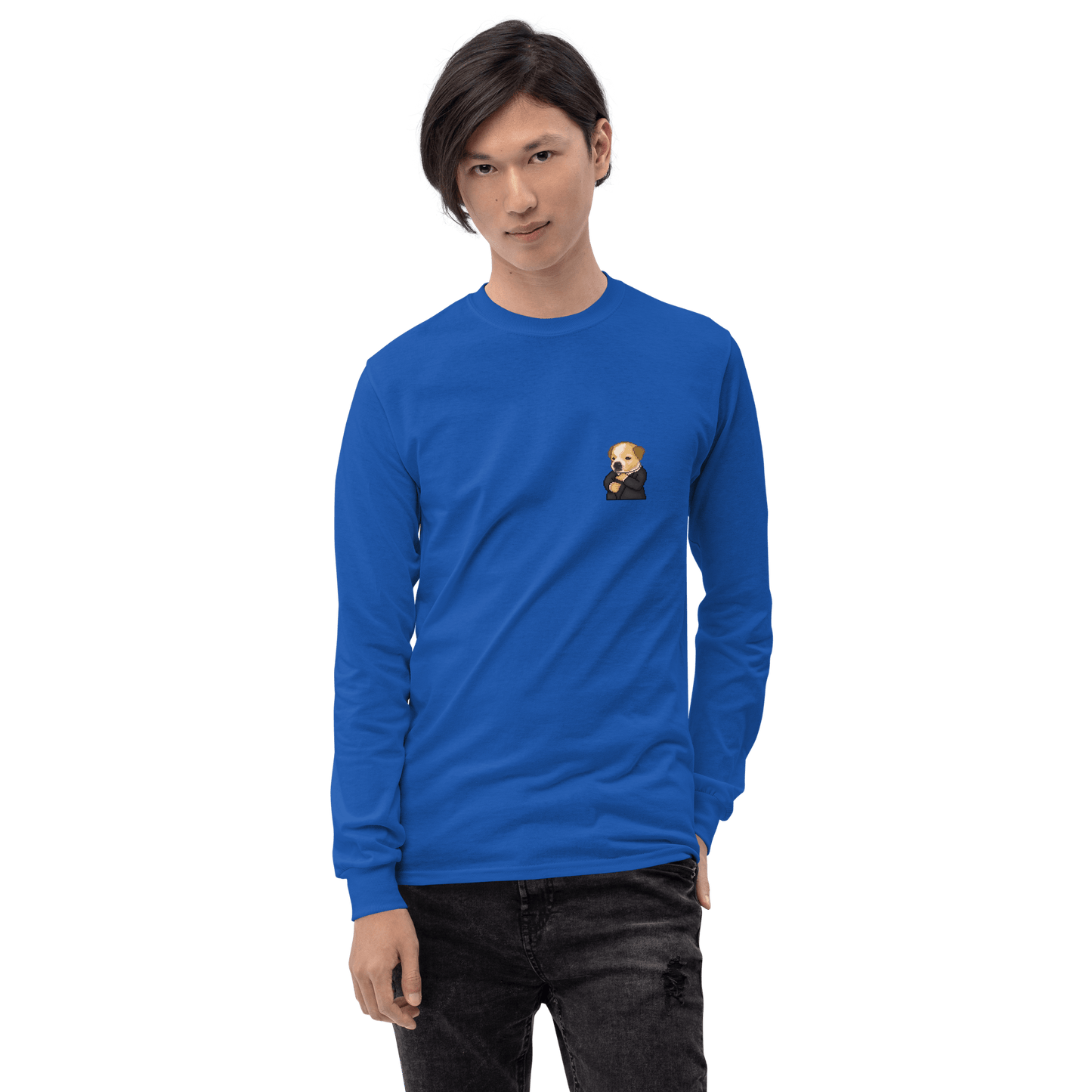Dog Long Sleeve T-Shirt Meme - Sport Grey | Shirtposting