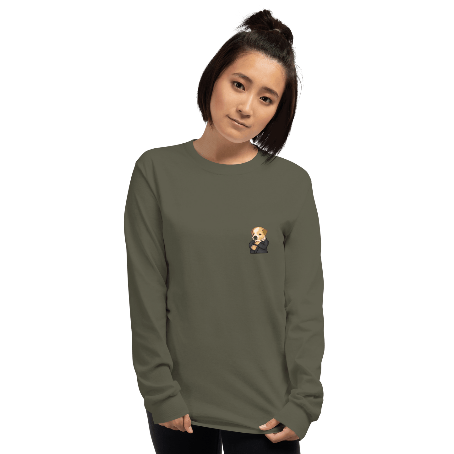 Dog Long Sleeve T-Shirt Meme - Sport Grey | Shirtposting