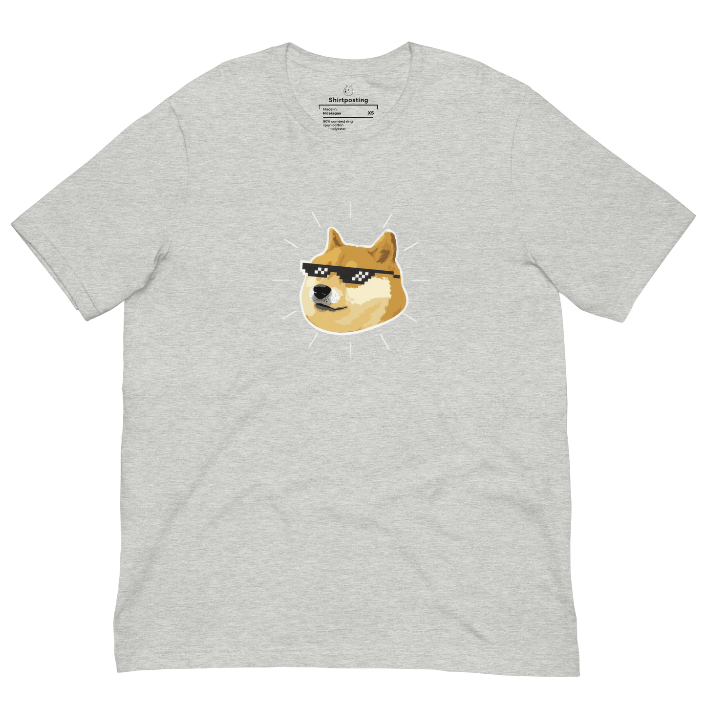 Doge Classic T-Shirt Meme - Athletic Heather | Shirtposting