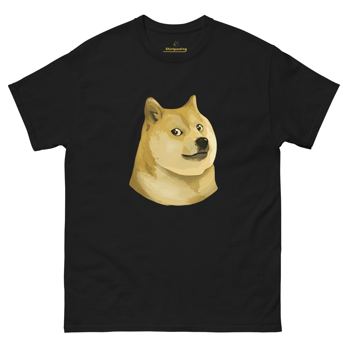 Doge Classic T-Shirt Meme - Black | Shirtposting
