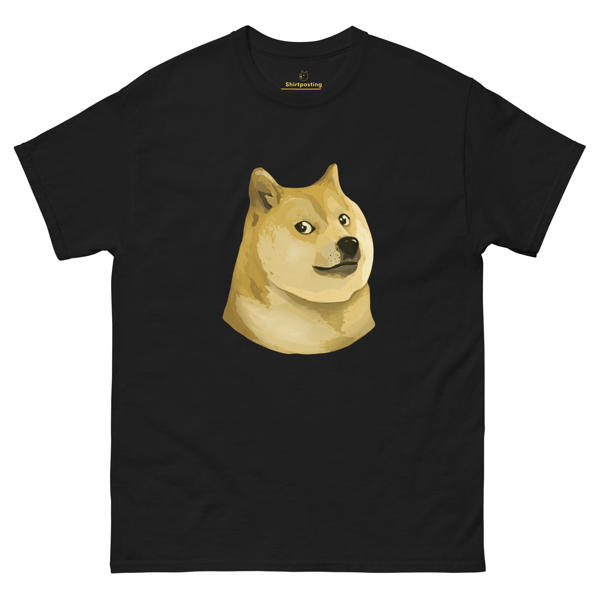 Doge Classic T-Shirt Meme - Black | Shirtposting