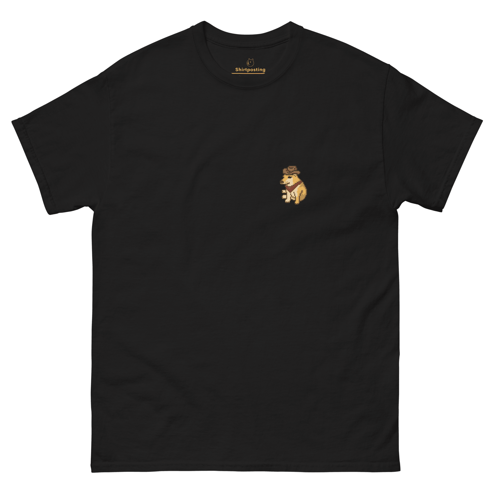 Doge Classic T-Shirt Meme - Black | Shirtposting