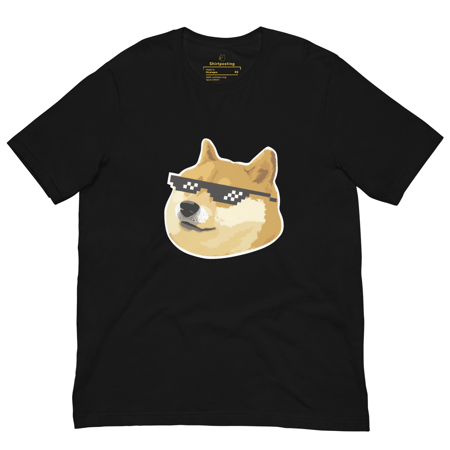 Doge Classic T-Shirt Meme - Black | Shirtposting