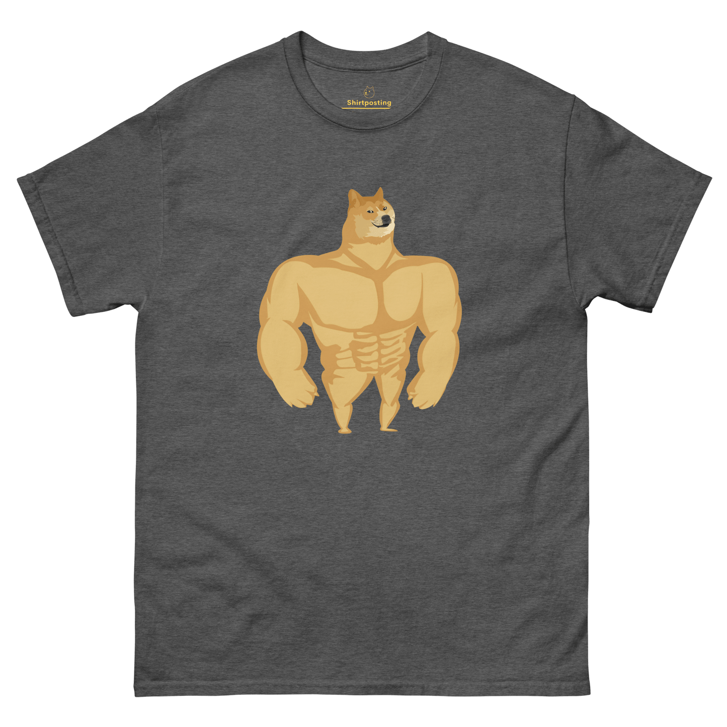 Doge Classic T-Shirt Meme - Dark Heather | Shirtposting