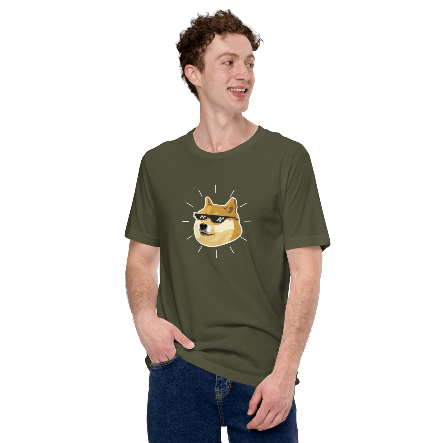 Doge Classic T-Shirt Meme - Military Green | Shirtposting