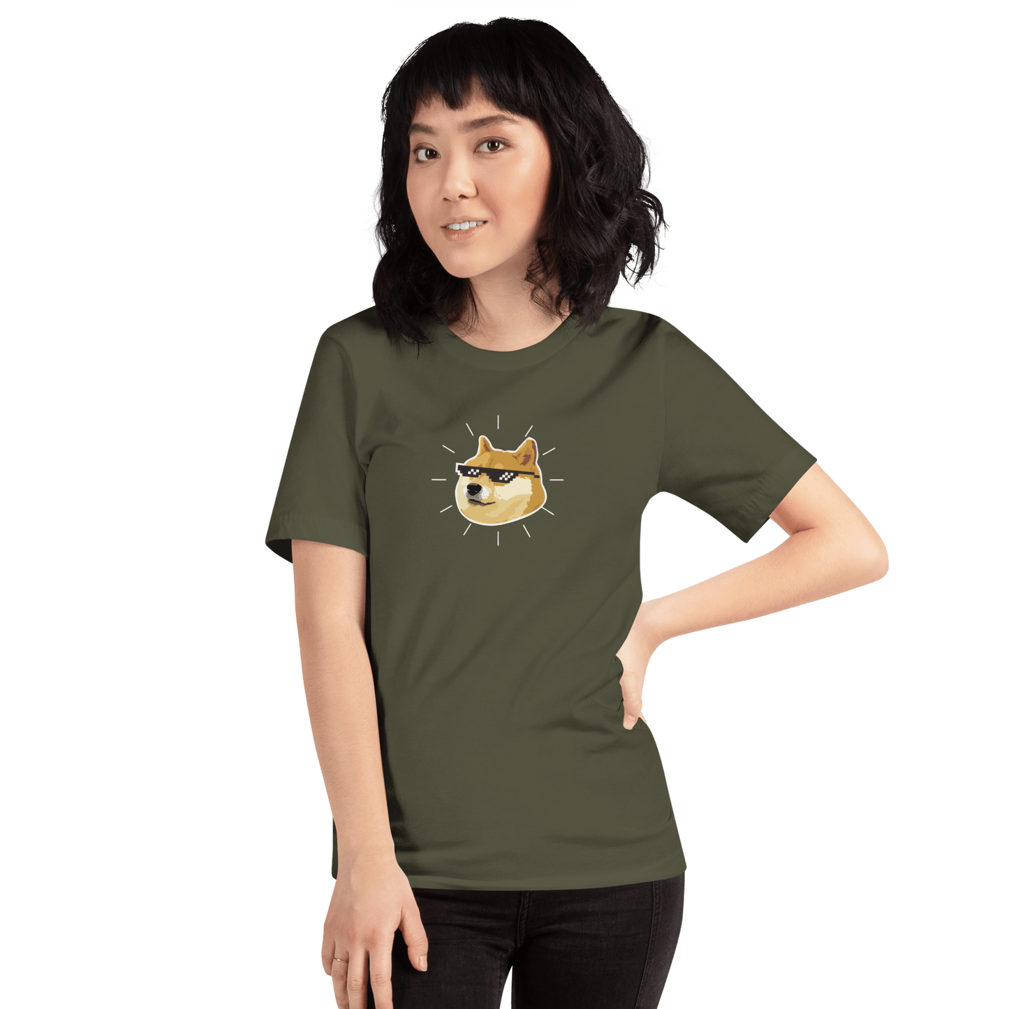 Doge Classic T-Shirt Meme - Military Green | Shirtposting