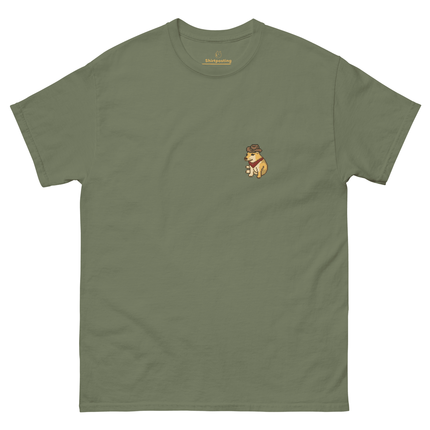 Doge Classic T-Shirt Meme - Military Green | Shirtposting