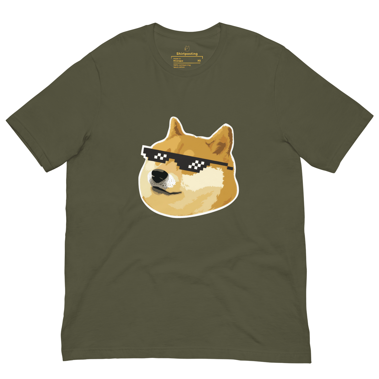 Doge Classic T-Shirt Meme - Military Green | Shirtposting