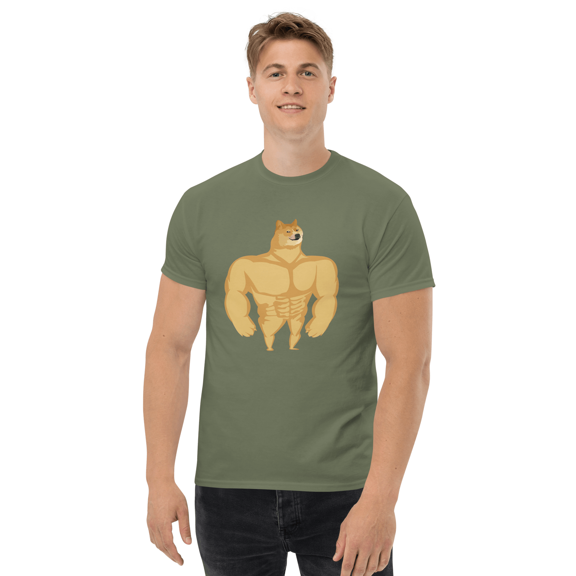 Doge Classic T-Shirt Meme - Military Green | Shirtposting