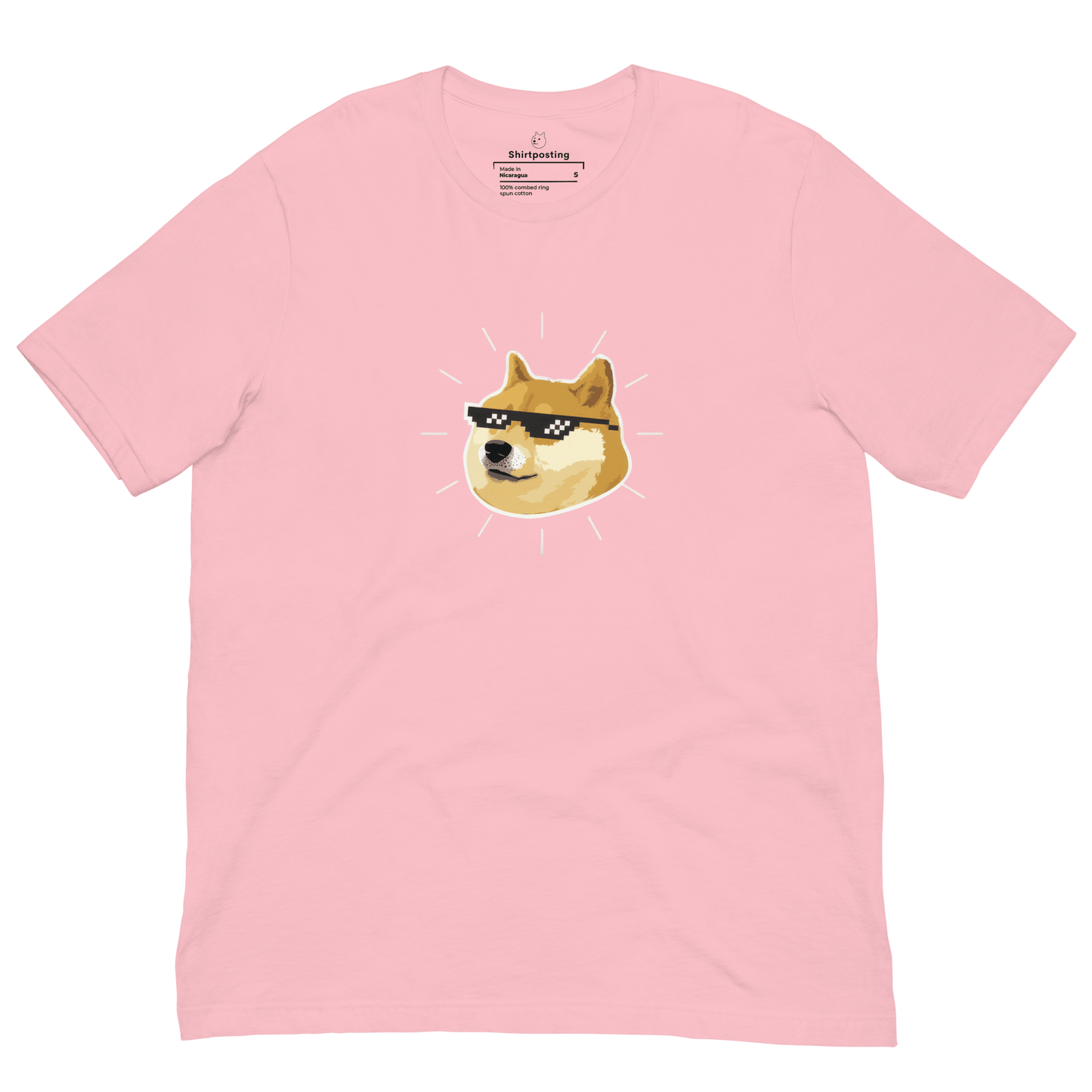 Doge Classic T-Shirt Meme - Pink | Shirtposting