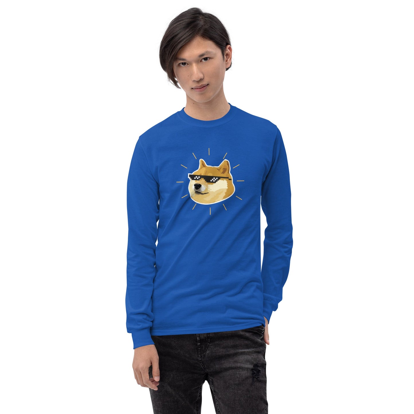 Doge Long Sleeve T-Shirt Meme - Ash | Shirtposting