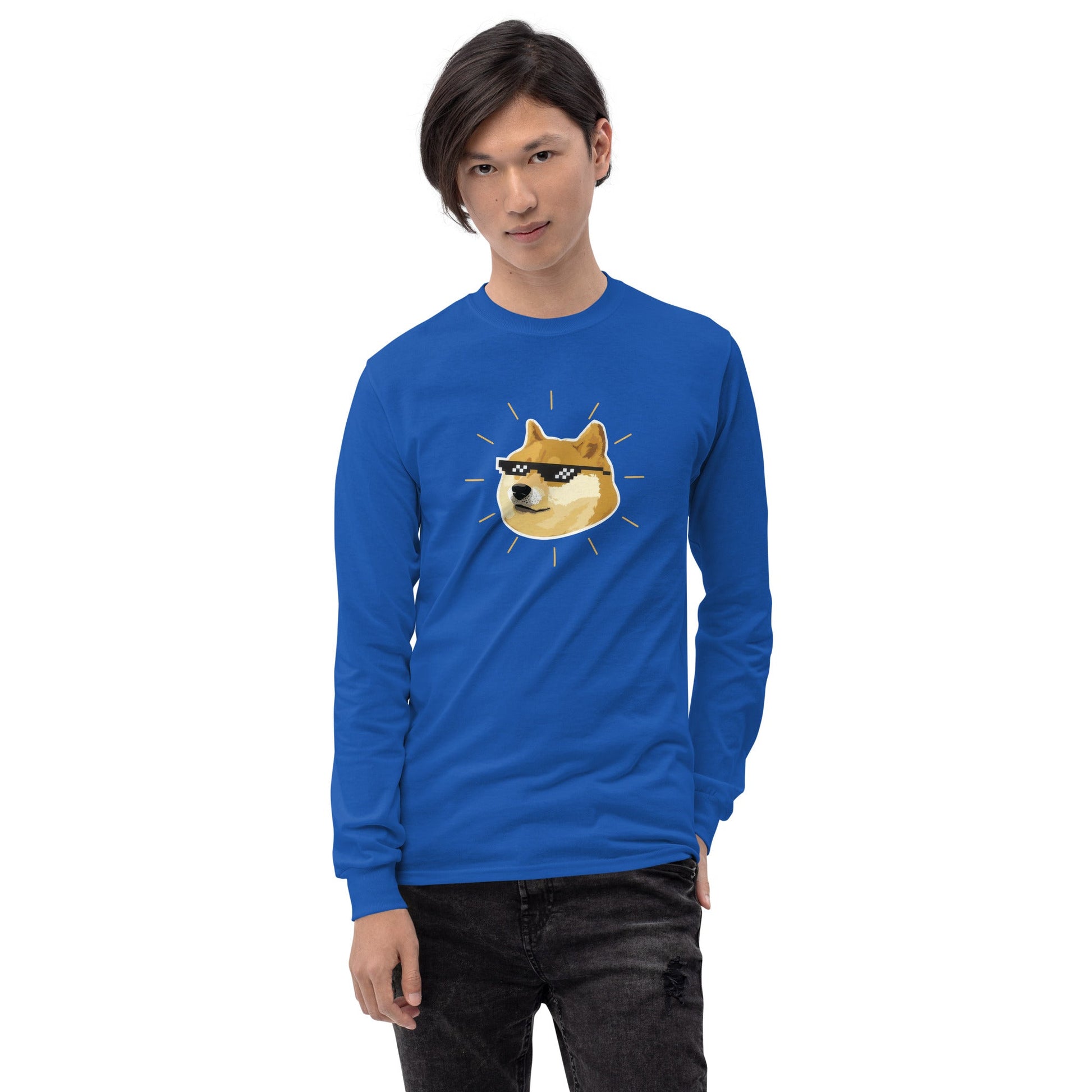 Doge Long Sleeve T-Shirt Meme - Ash | Shirtposting