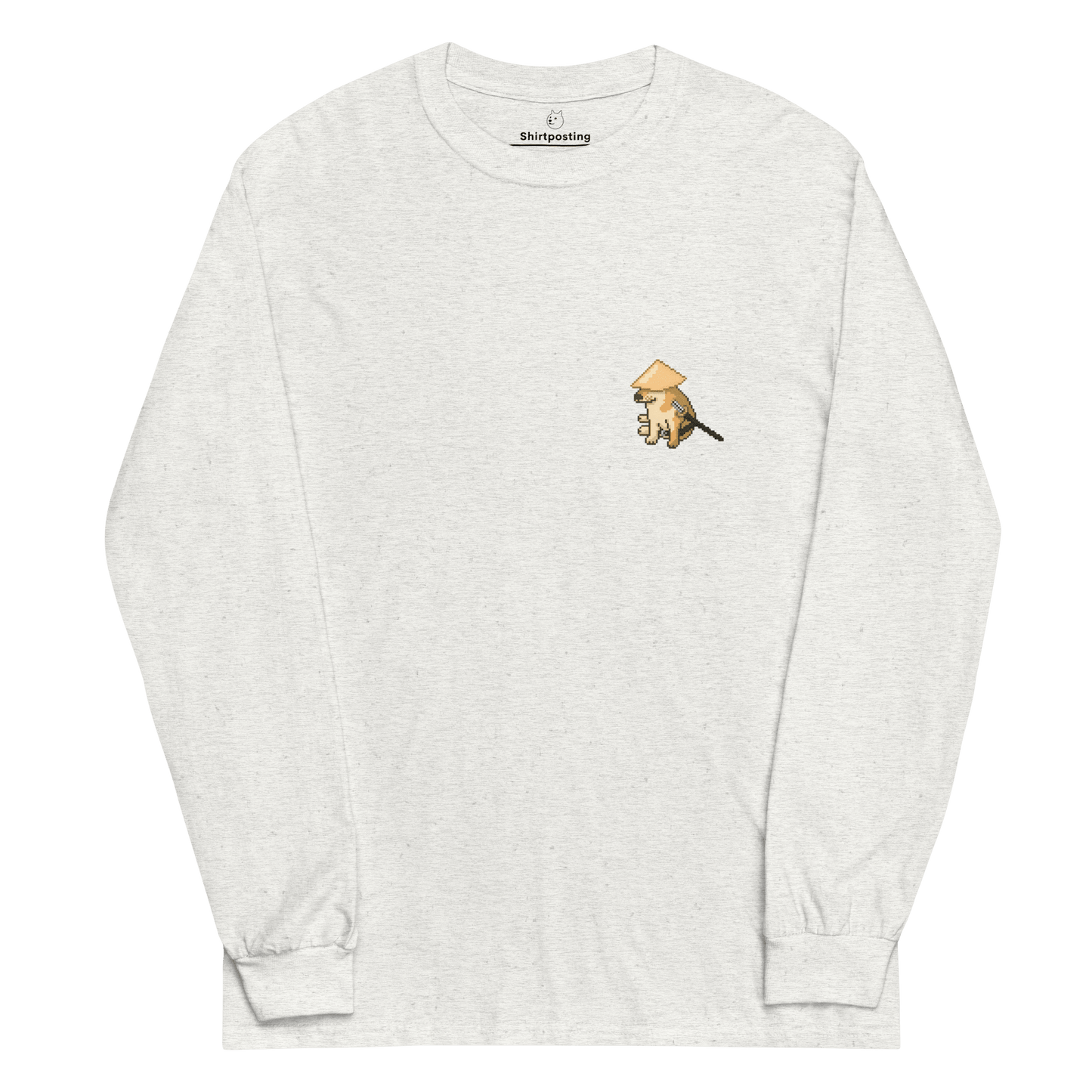 Doge Long Sleeve T-Shirt Meme - Ash | Shirtposting
