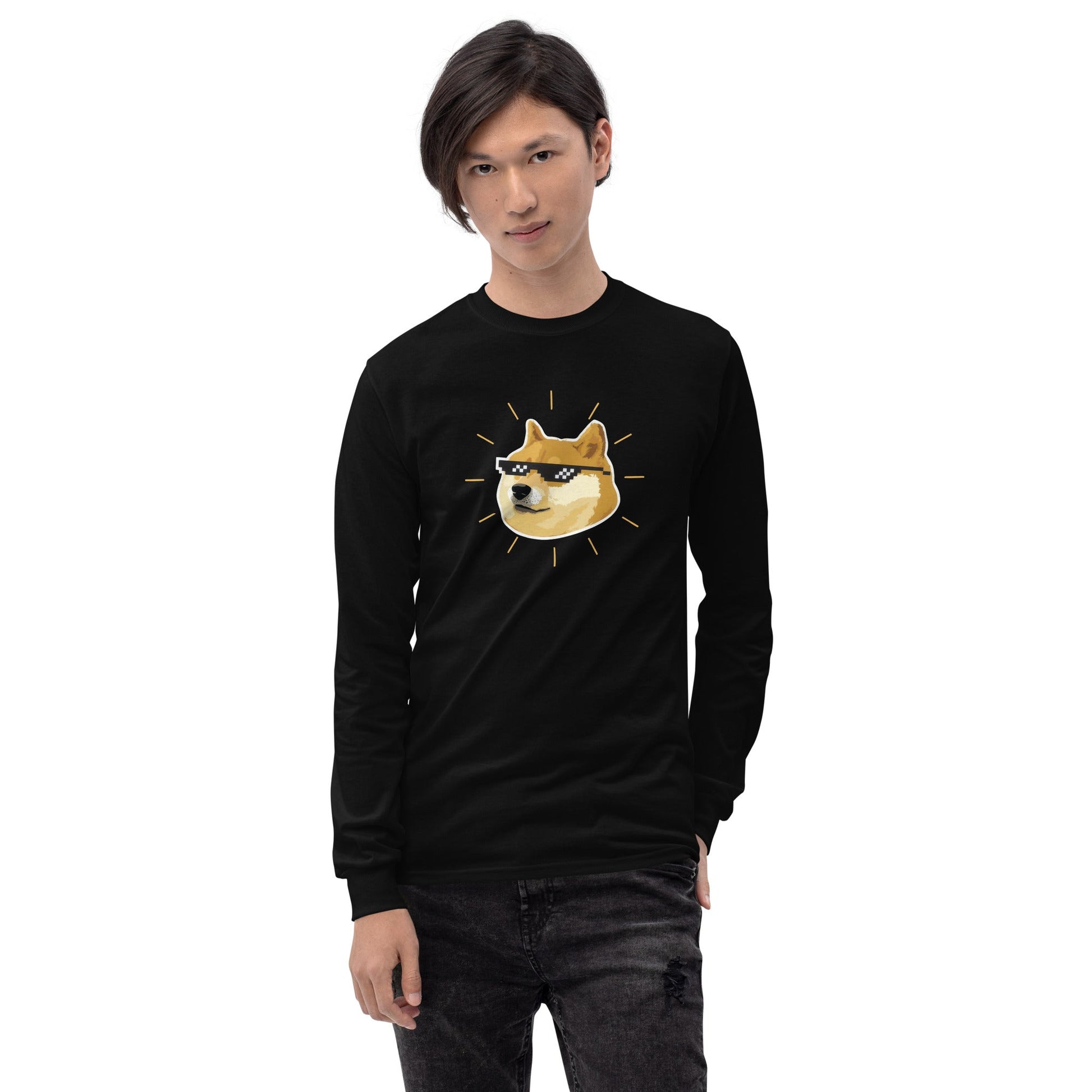Doge Long Sleeve T-Shirt Meme - Ash | Shirtposting
