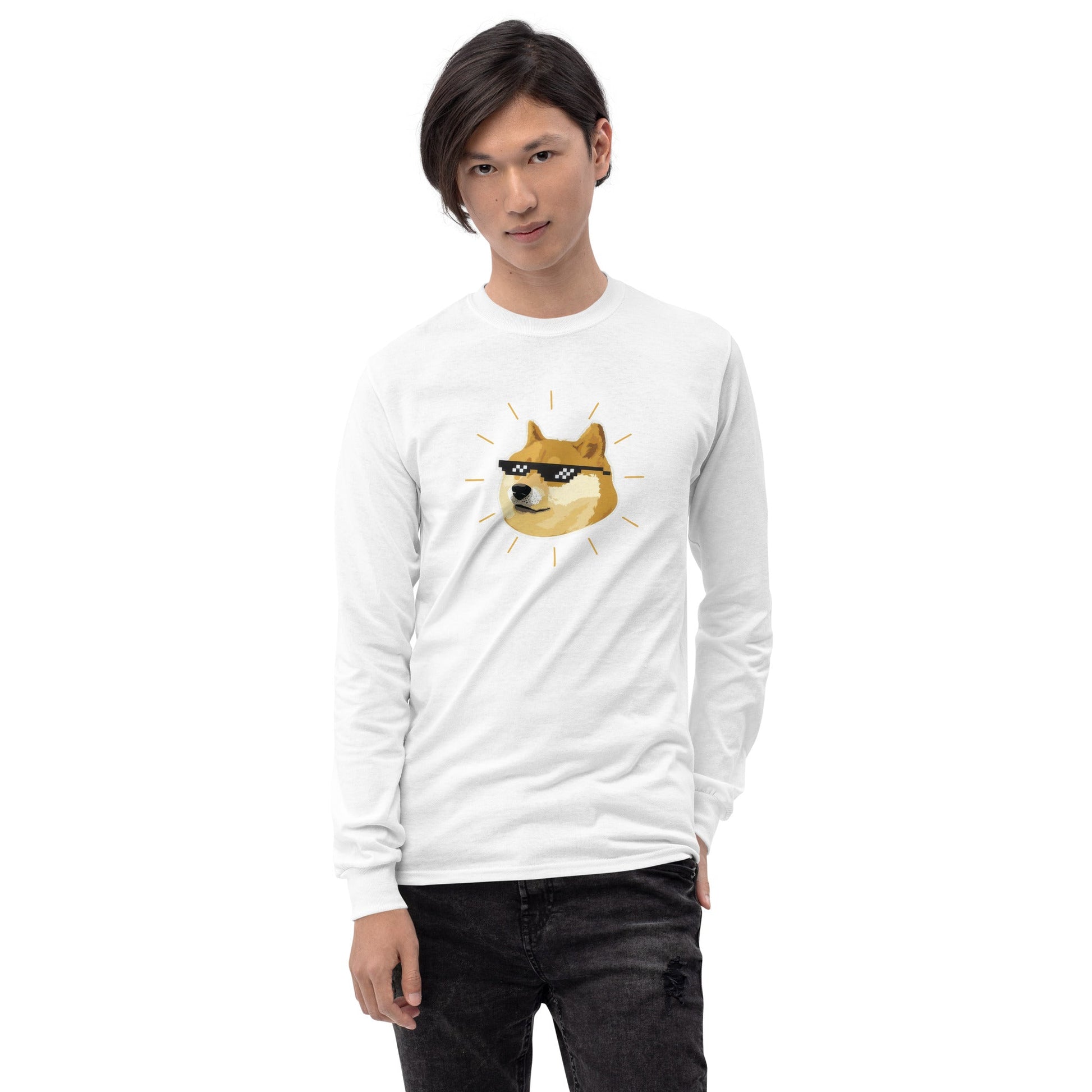 Doge Long Sleeve T-Shirt Meme - Ash | Shirtposting