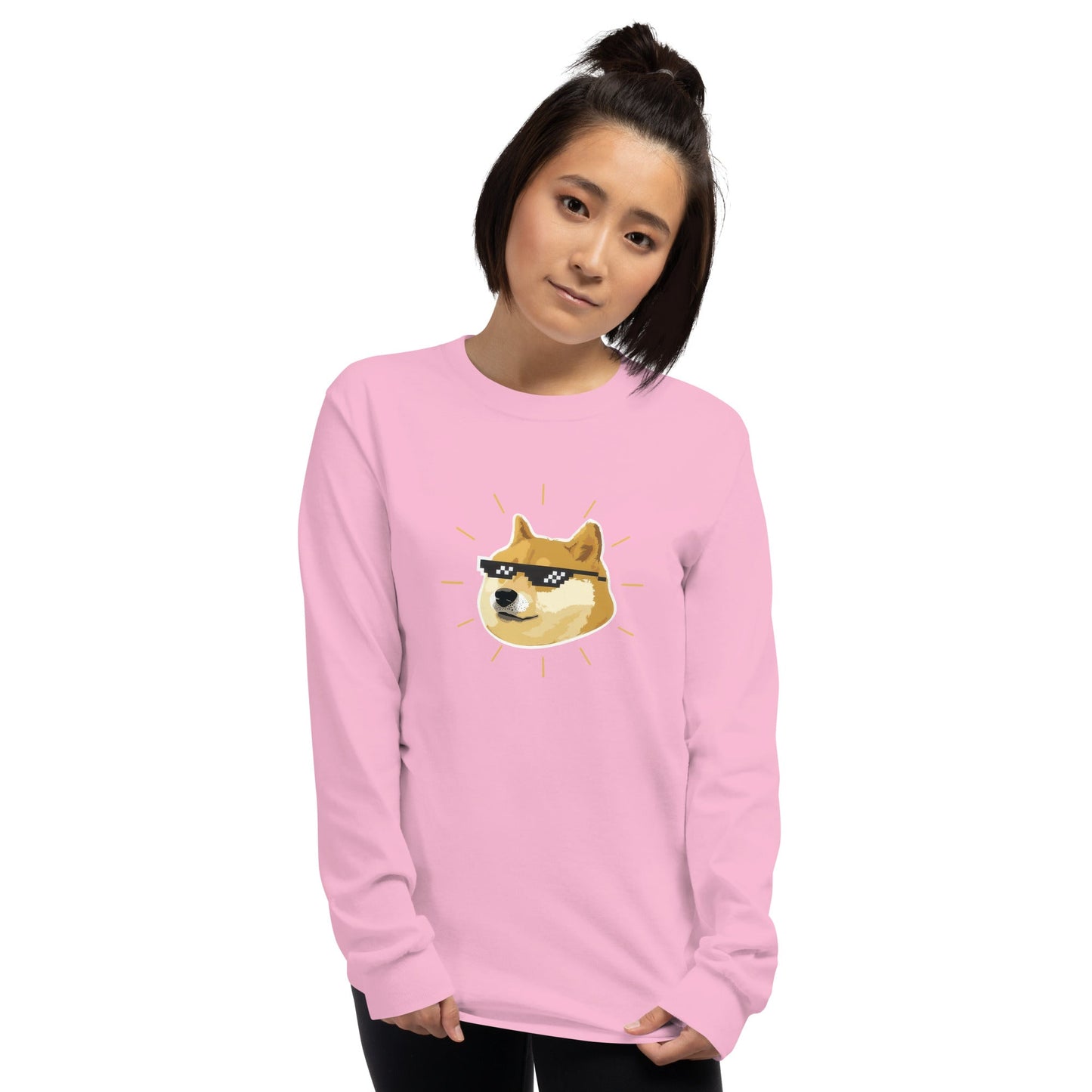 Doge Long Sleeve T-Shirt Meme - Ash | Shirtposting
