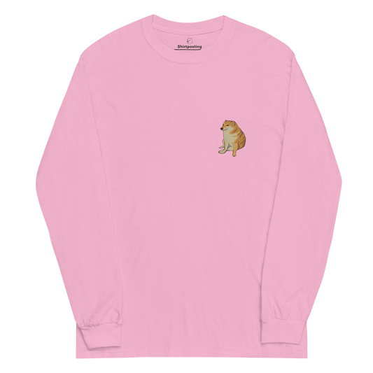 Doge Long Sleeve T-Shirt Meme - Light Pink | Shirtposting