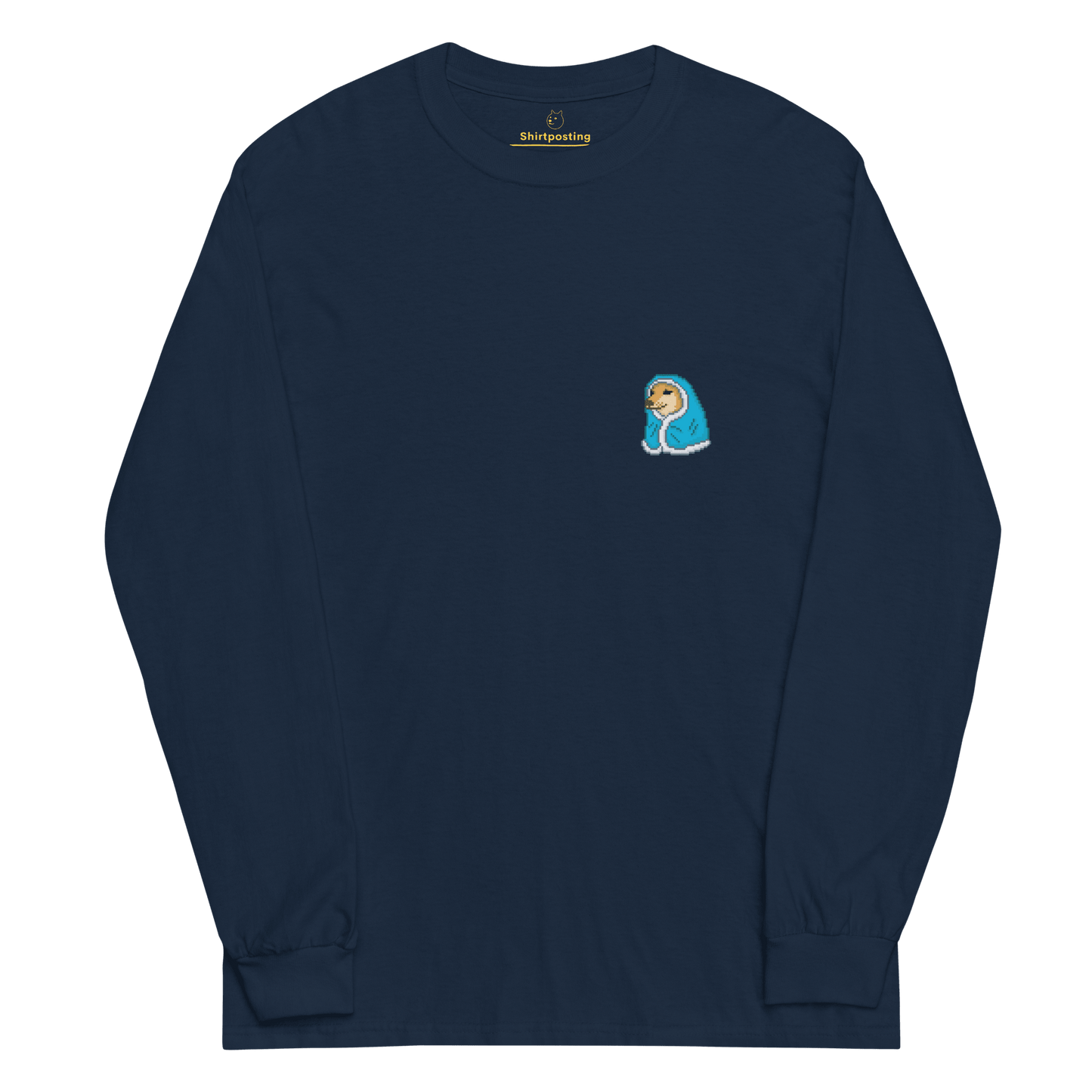 Doge Long Sleeve T-Shirt Meme - Navy | Shirtposting
