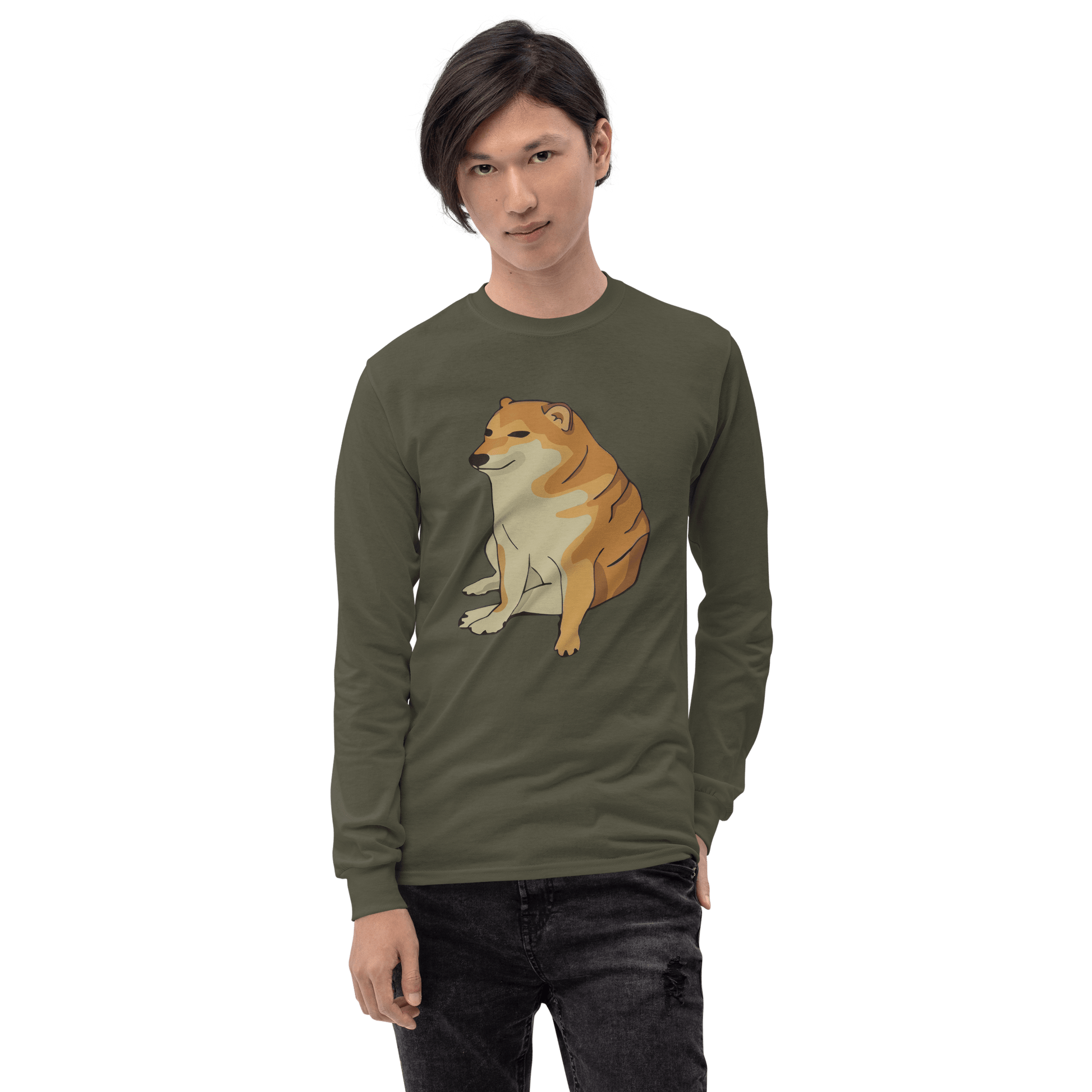 Doge Long Sleeve T-Shirt Meme - Sport Grey | Shirtposting