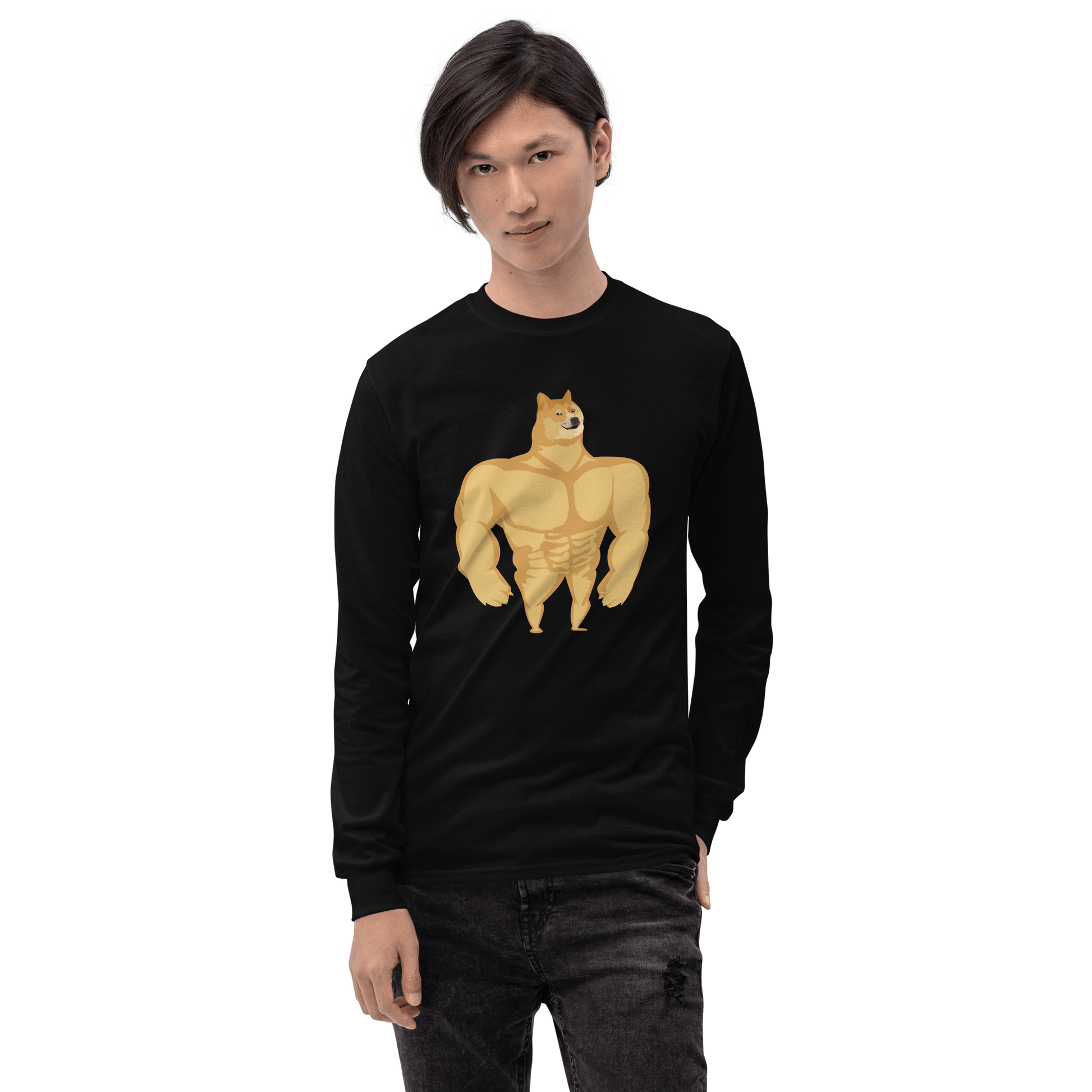 Doge Long Sleeve T-Shirt Meme - Sport Grey | Shirtposting
