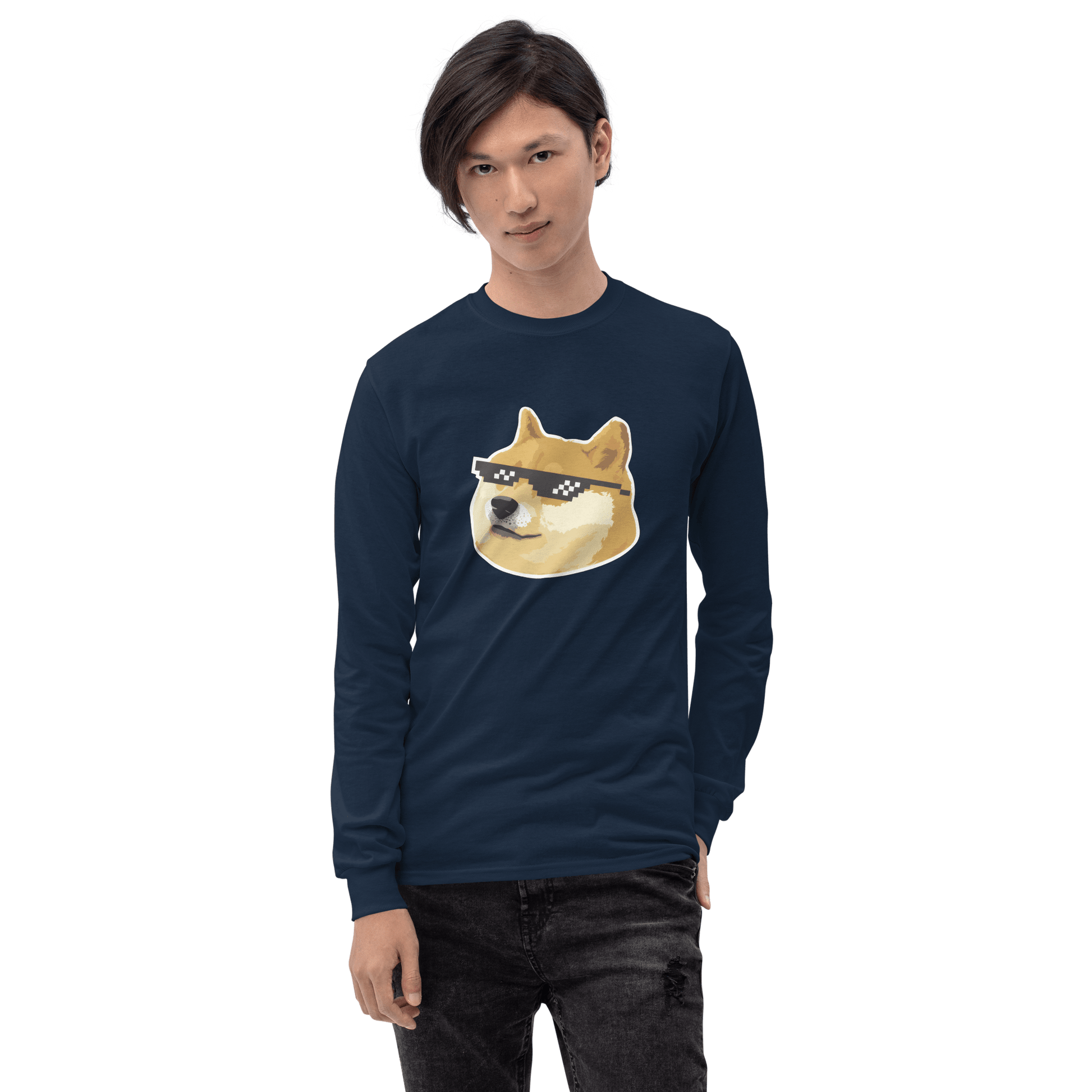 Doge Long Sleeve T-Shirt Meme - Sport Grey | Shirtposting
