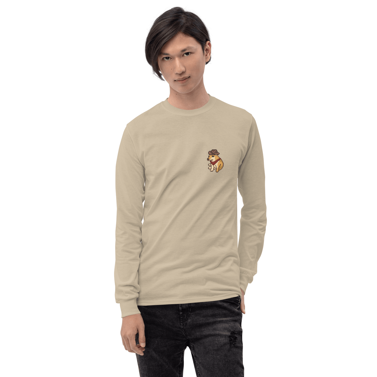 Doge Long Sleeve T-Shirt Meme - Sport Grey | Shirtposting