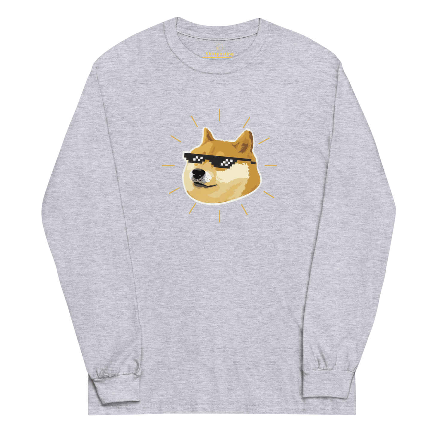 Doge Long Sleeve T-Shirt Meme - Sport Grey | Shirtposting