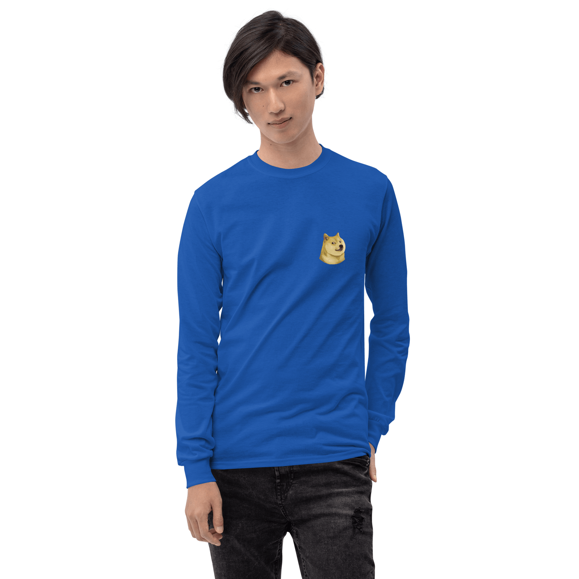 Doge Long Sleeve T-Shirt Meme - Sport Grey | Shirtposting