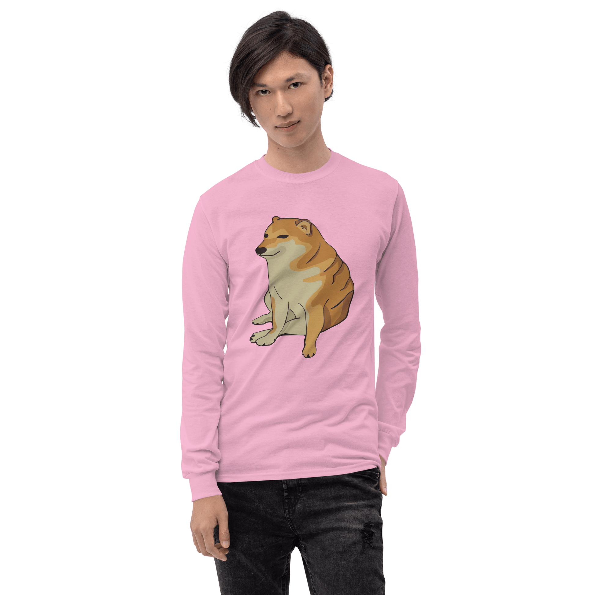 Doge Long Sleeve T-Shirt Meme - Sport Grey | Shirtposting
