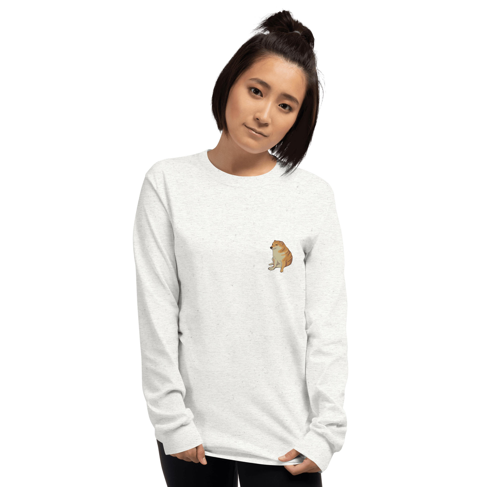Doge Long Sleeve T-Shirt Meme - Sport Grey | Shirtposting