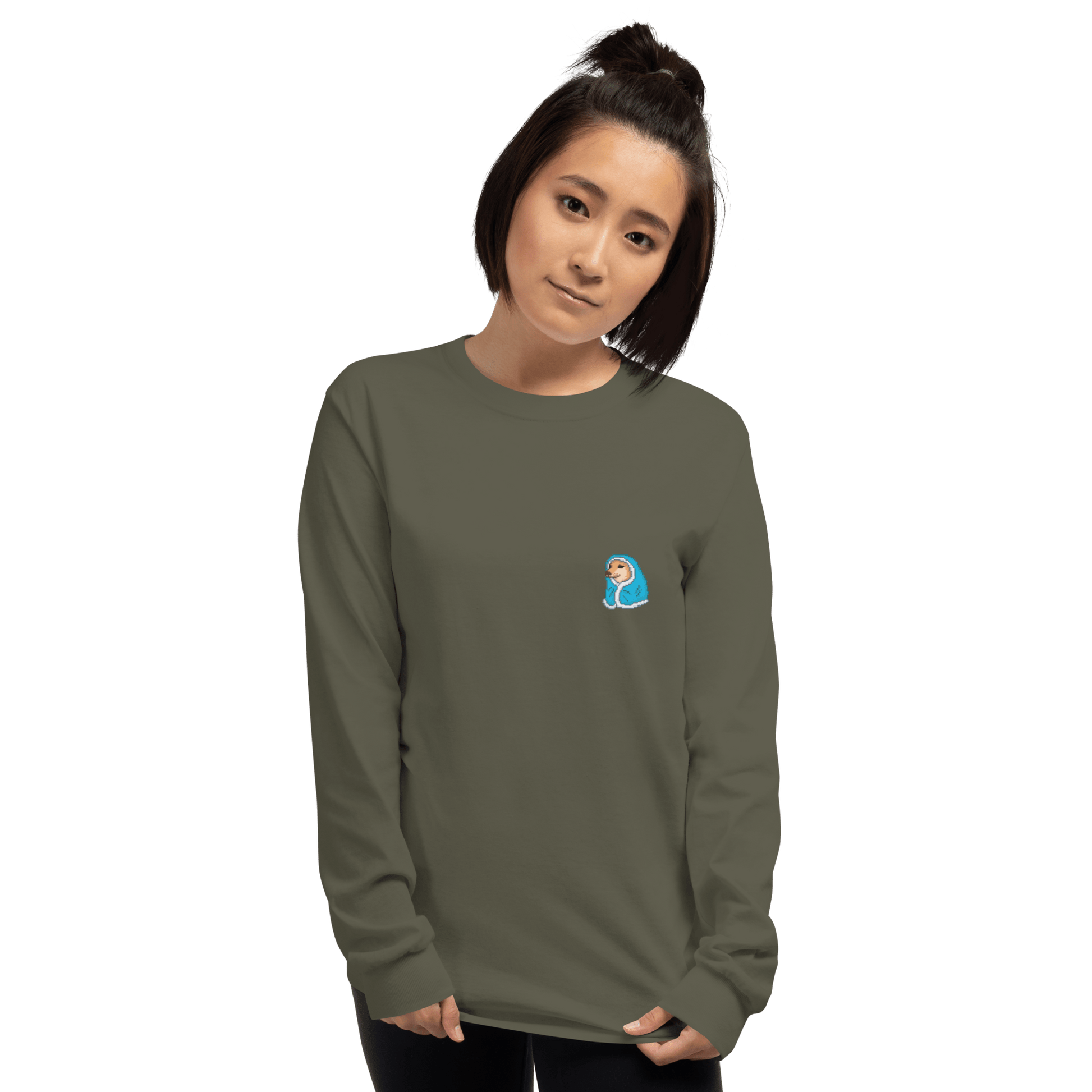 Doge Long Sleeve T-Shirt Meme - Sport Grey | Shirtposting