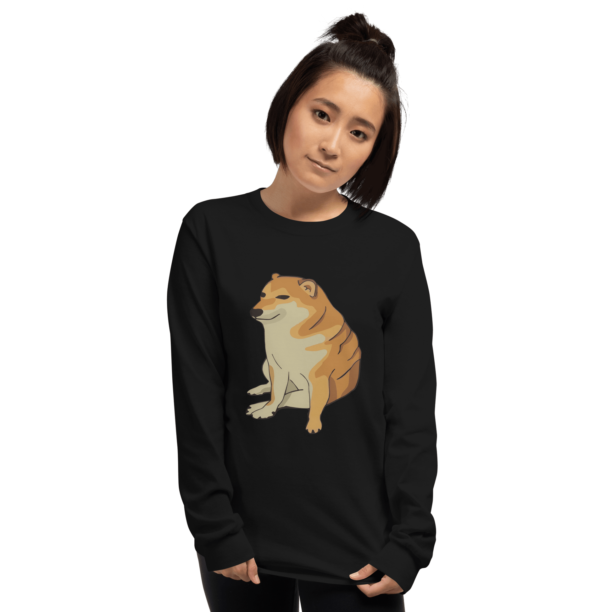 Doge Long Sleeve T-Shirt Meme - Sport Grey | Shirtposting