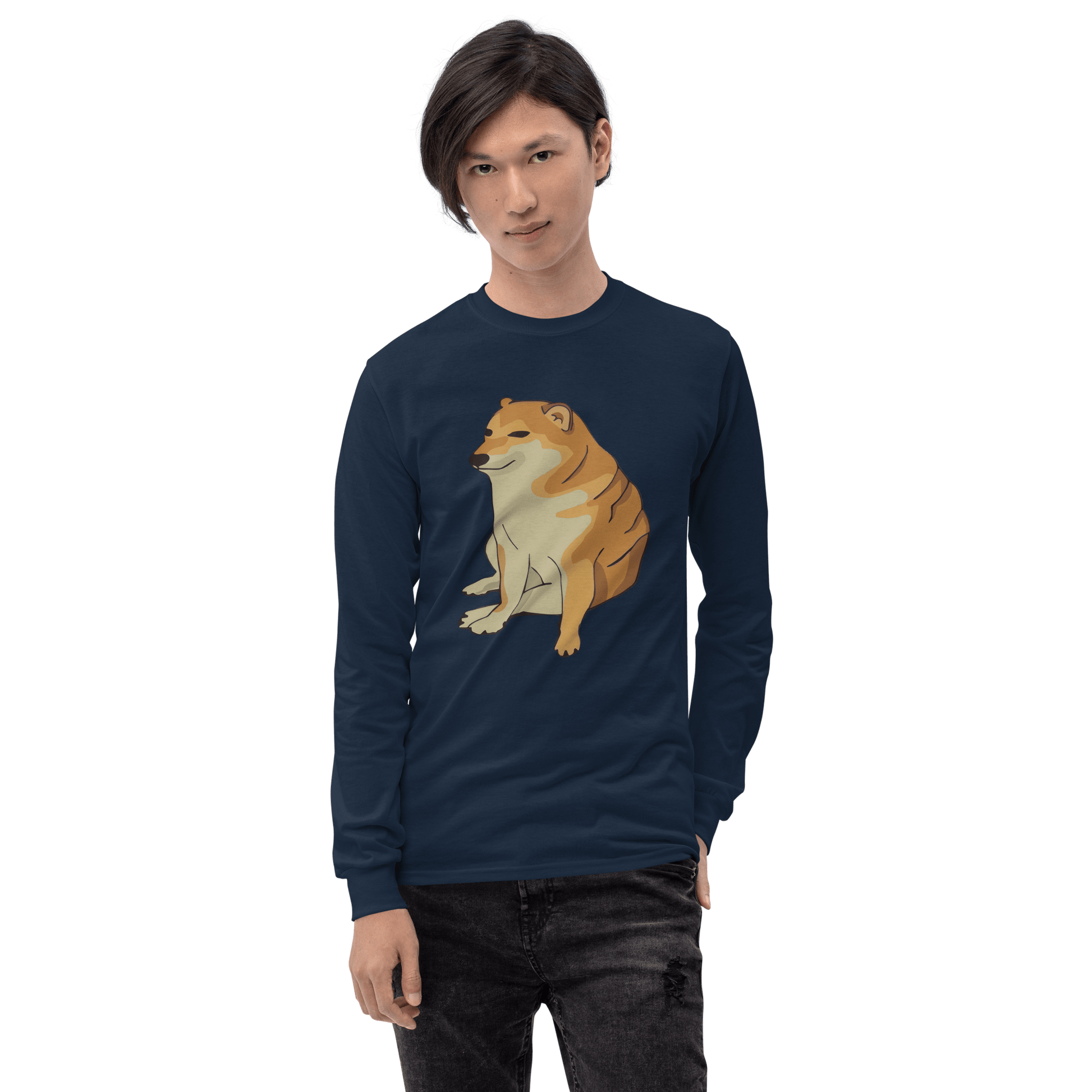Doge Long Sleeve T-Shirt Meme - Sport Grey | Shirtposting
