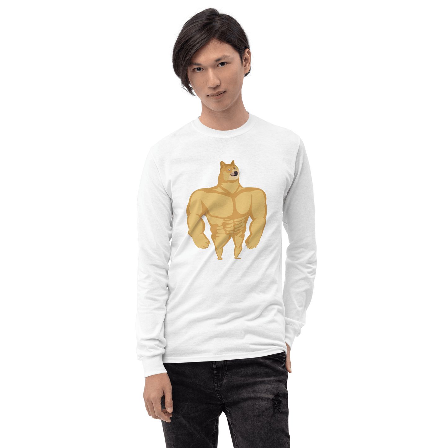 Doge Long Sleeve T-Shirt Meme - Sport Grey | Shirtposting