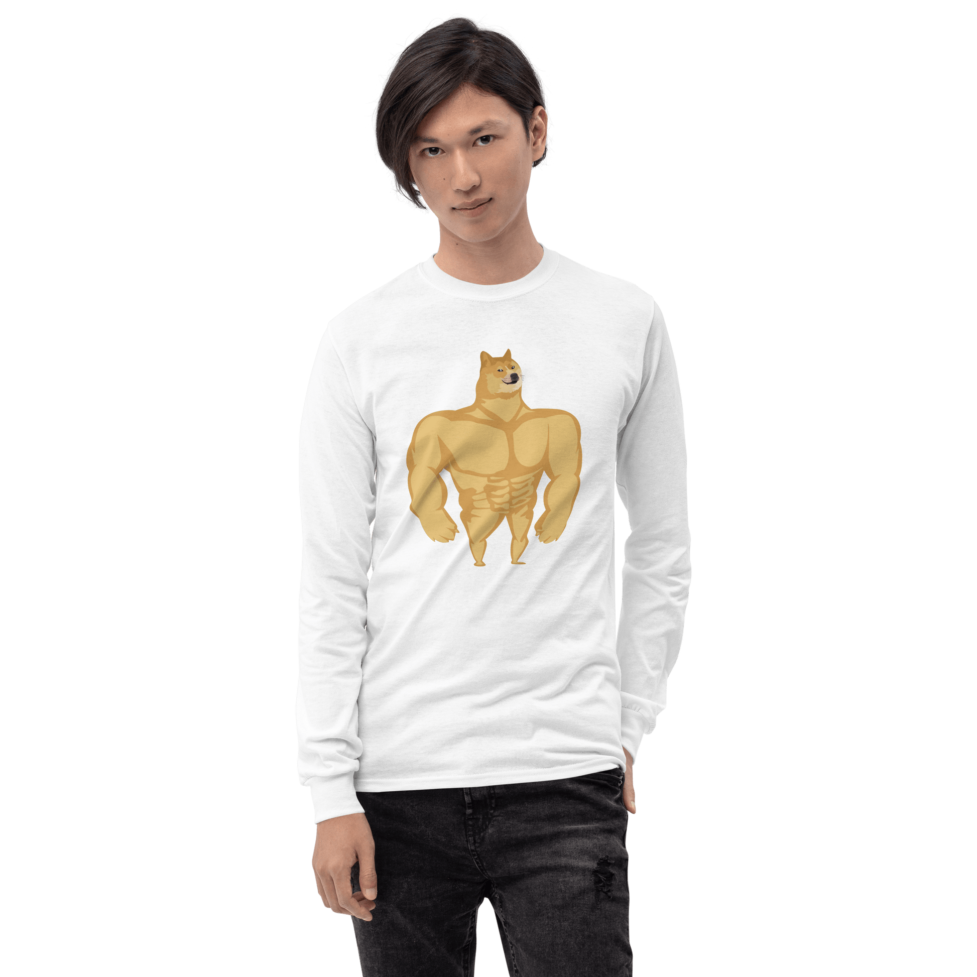 Doge Long Sleeve T-Shirt Meme - Sport Grey | Shirtposting