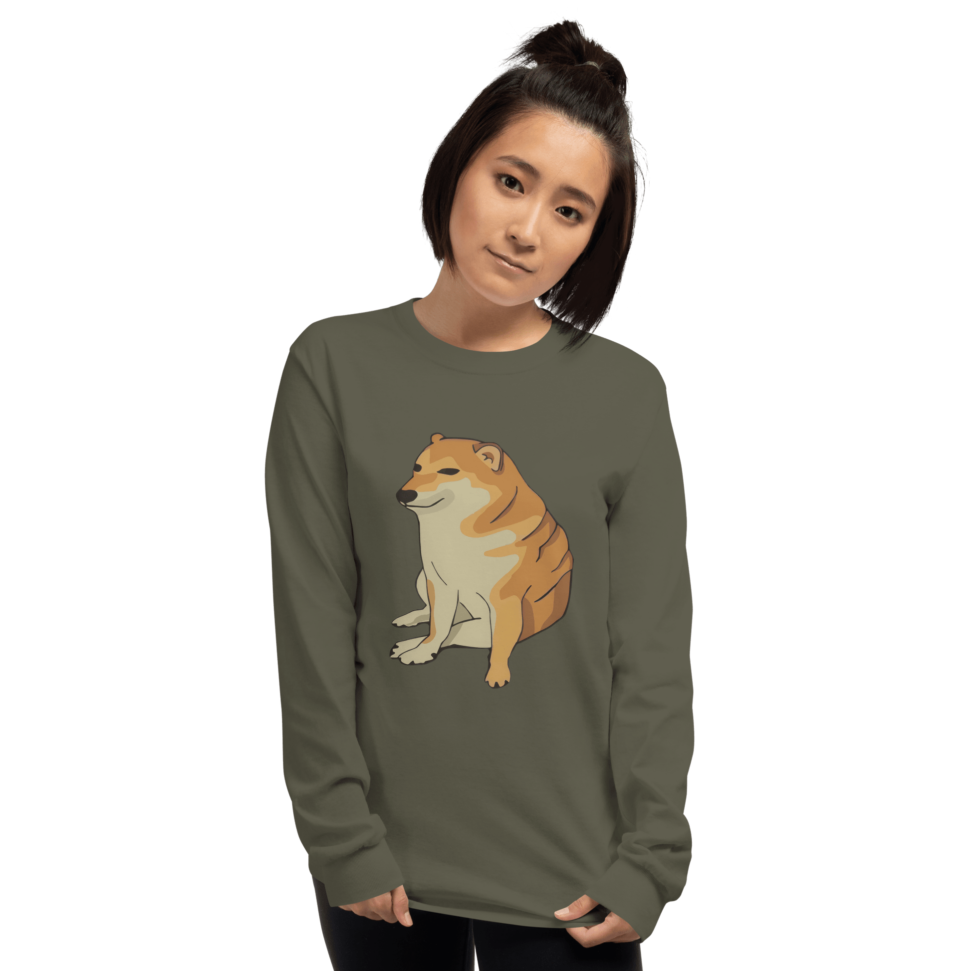 Doge Long Sleeve T-Shirt Meme - Sport Grey | Shirtposting