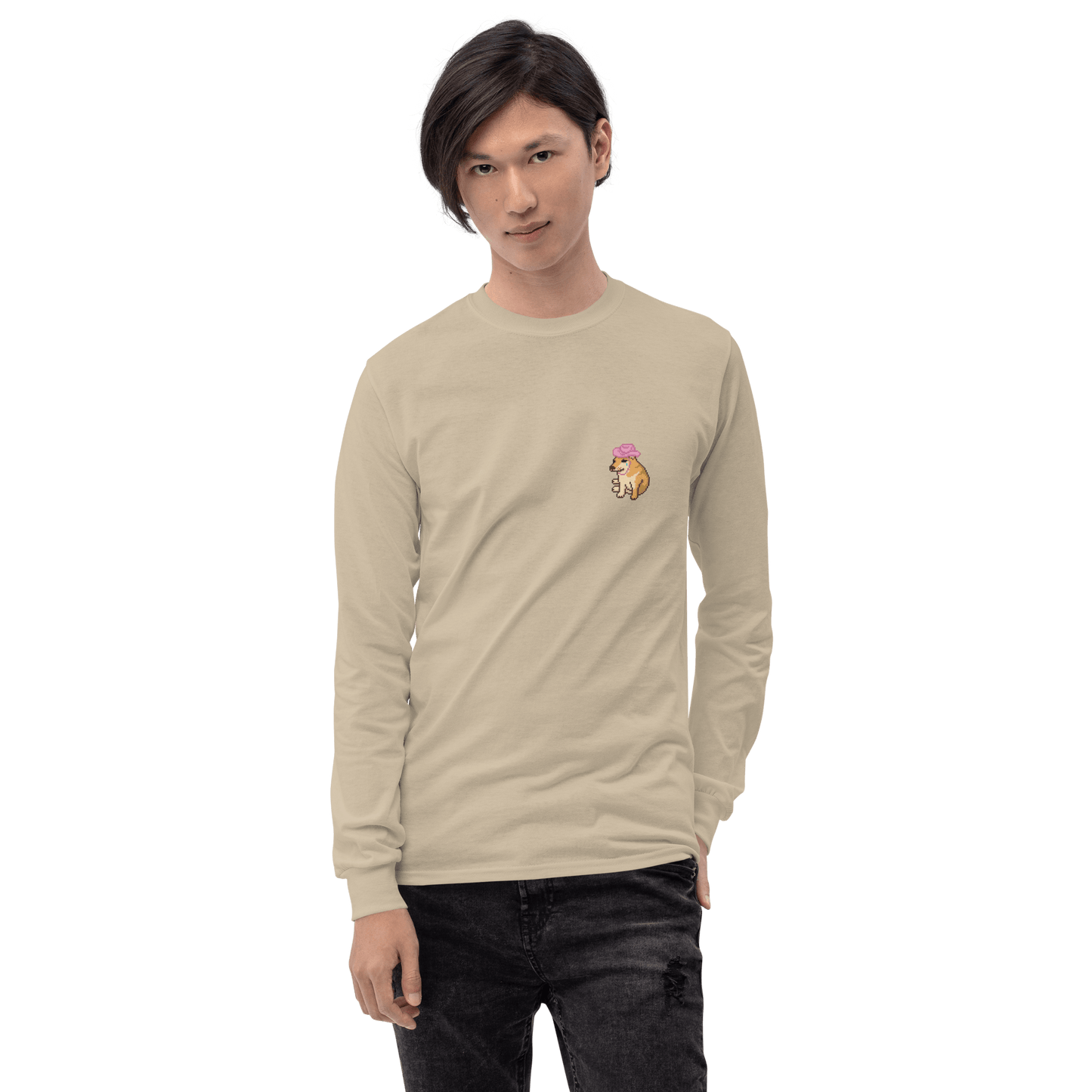 Doge Long Sleeve T-Shirt Meme - Sport Grey | Shirtposting