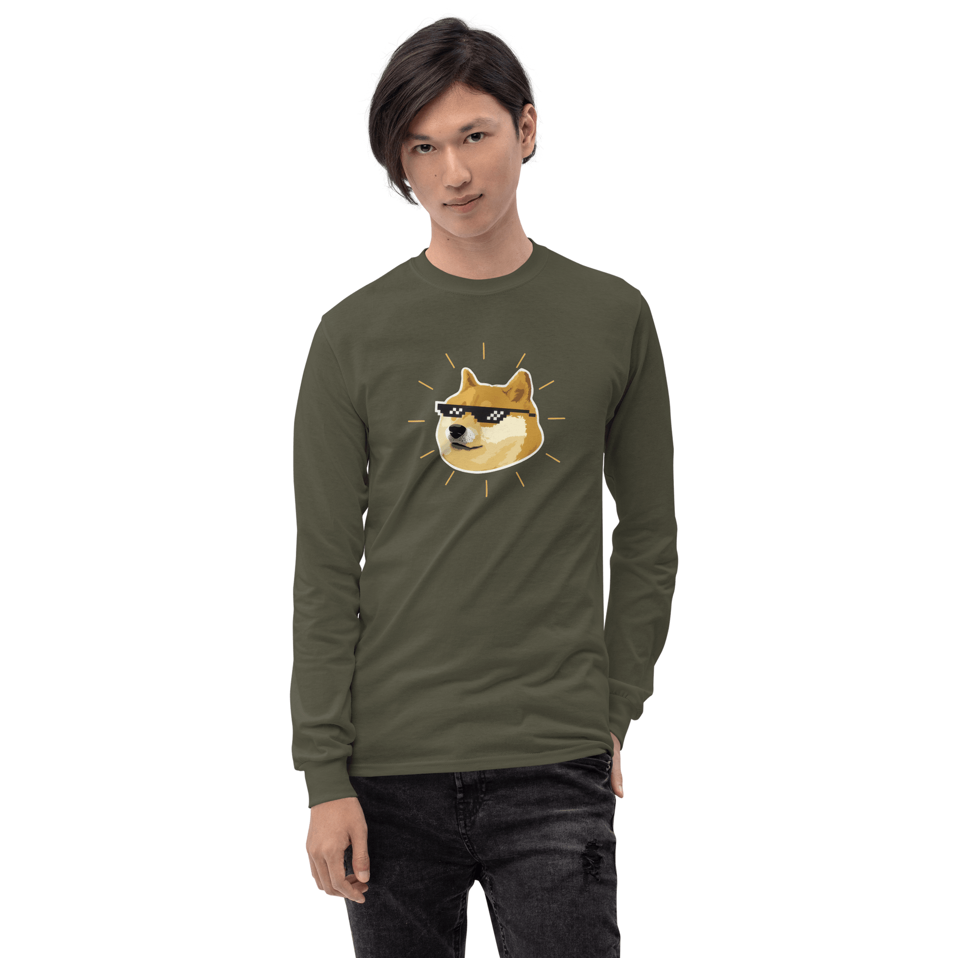 Doge Long Sleeve T-Shirt Meme - Sport Grey | Shirtposting