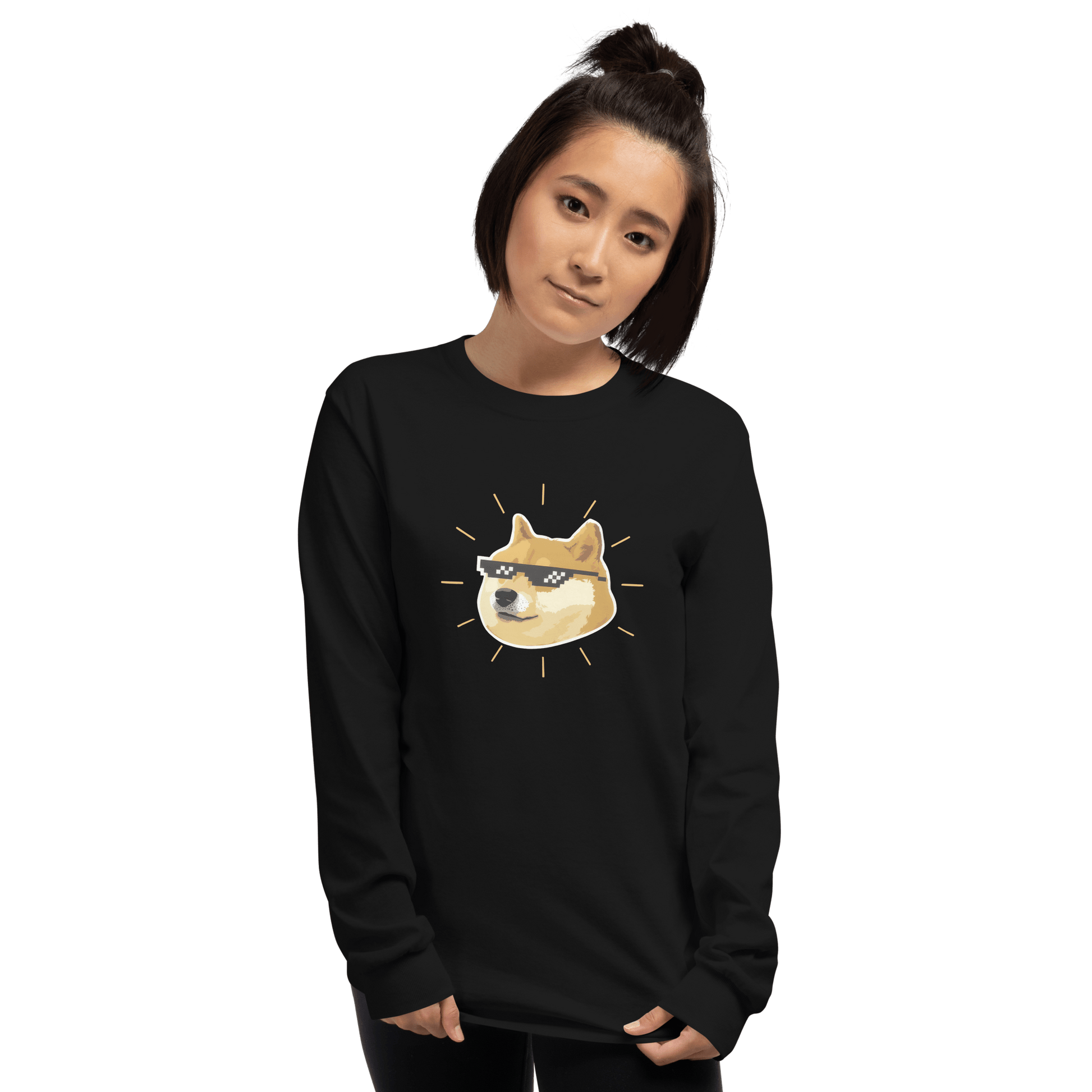 Doge Long Sleeve T-Shirt Meme - Sport Grey | Shirtposting