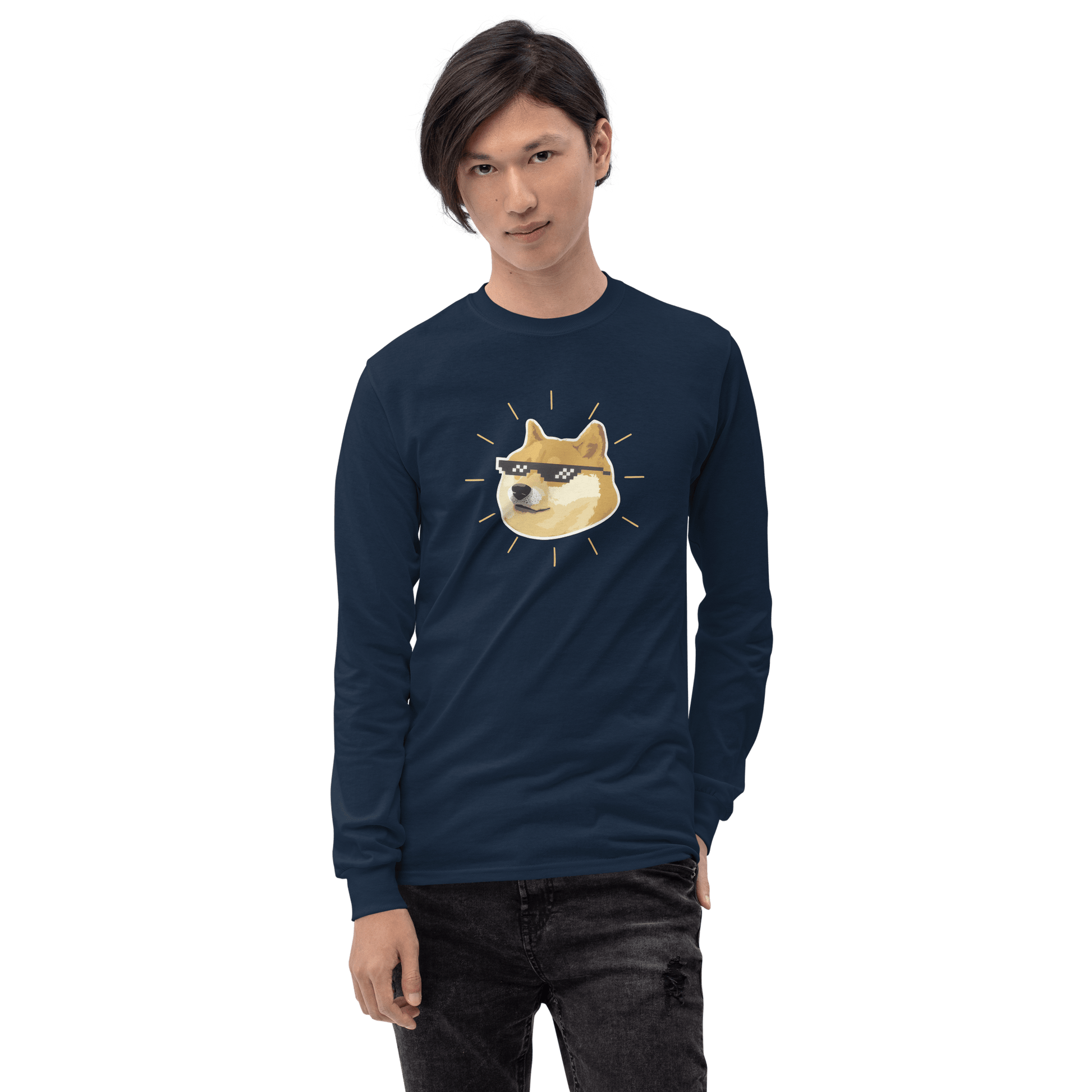 Doge Long Sleeve T-Shirt Meme - Sport Grey | Shirtposting