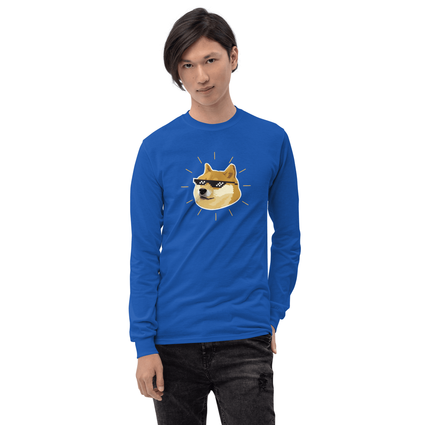 Doge Long Sleeve T-Shirt Meme - Sport Grey | Shirtposting